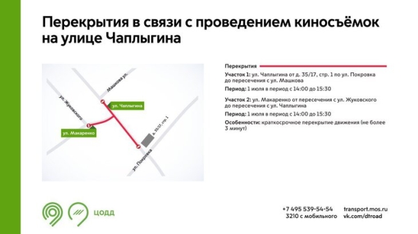Движение на улицах Чаплыгина и Макаренко краткосрочно перекроют 1 июля